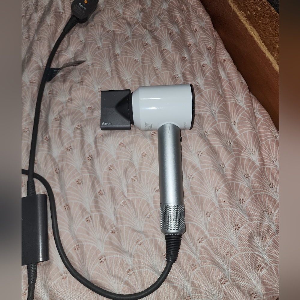 Dyson White and Silver Hair Dryer